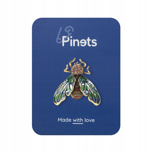 Broșă cu papion și zirconii