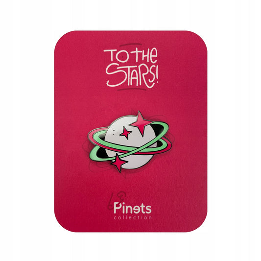 Planetă cu stele - insignă de colecție