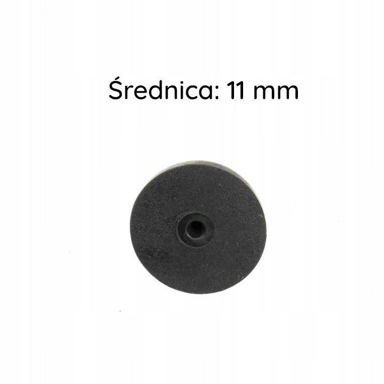 Încuietoare neagră din cauciuc pentru insignă - set de 5