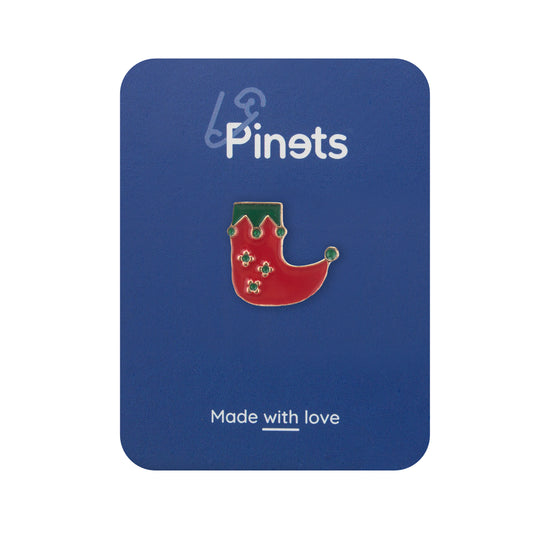 Broșă de șosetă cu elf de Crăciun