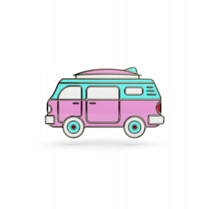 Rulotă roz - o broșă pentru o excursie de vacanță