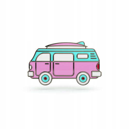 Rulotă roz - o broșă pentru o excursie de vacanță