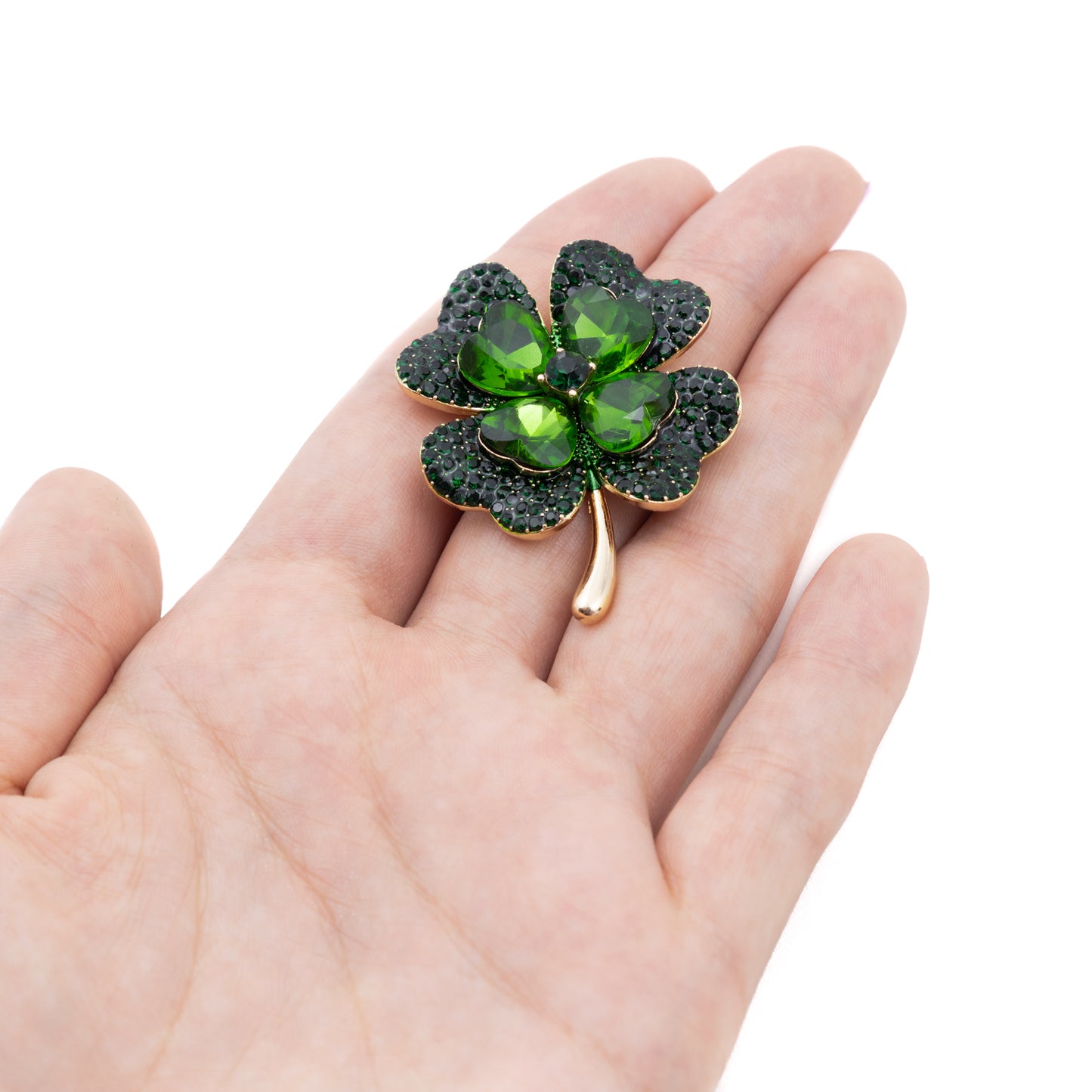 Broșă trifoi norocos