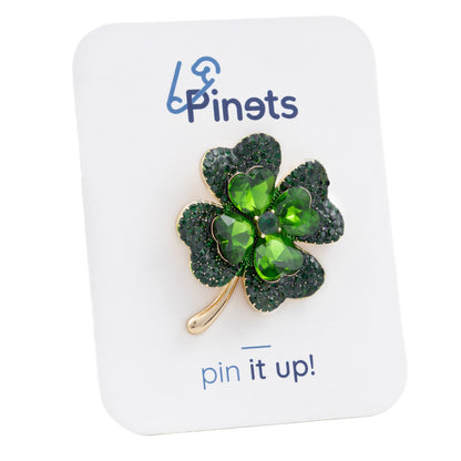 Broșă trifoi norocos