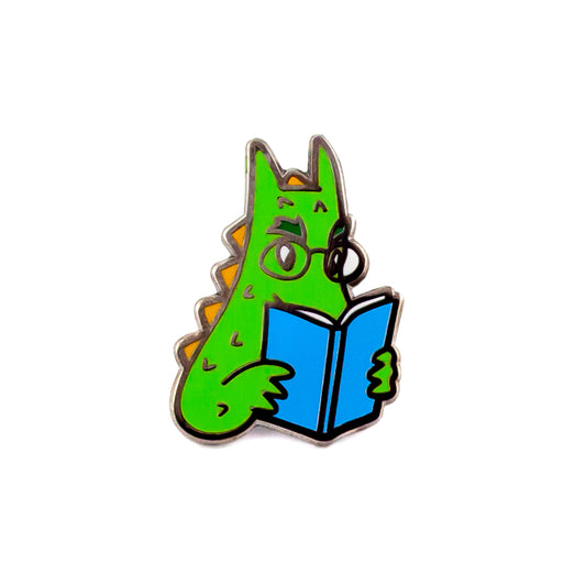 Dragonul Wawel citind o carte - o insignă pentru un iubitor de cărți