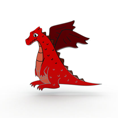 Dragon Roșu - o broșă pentru un iubitor de dragoni