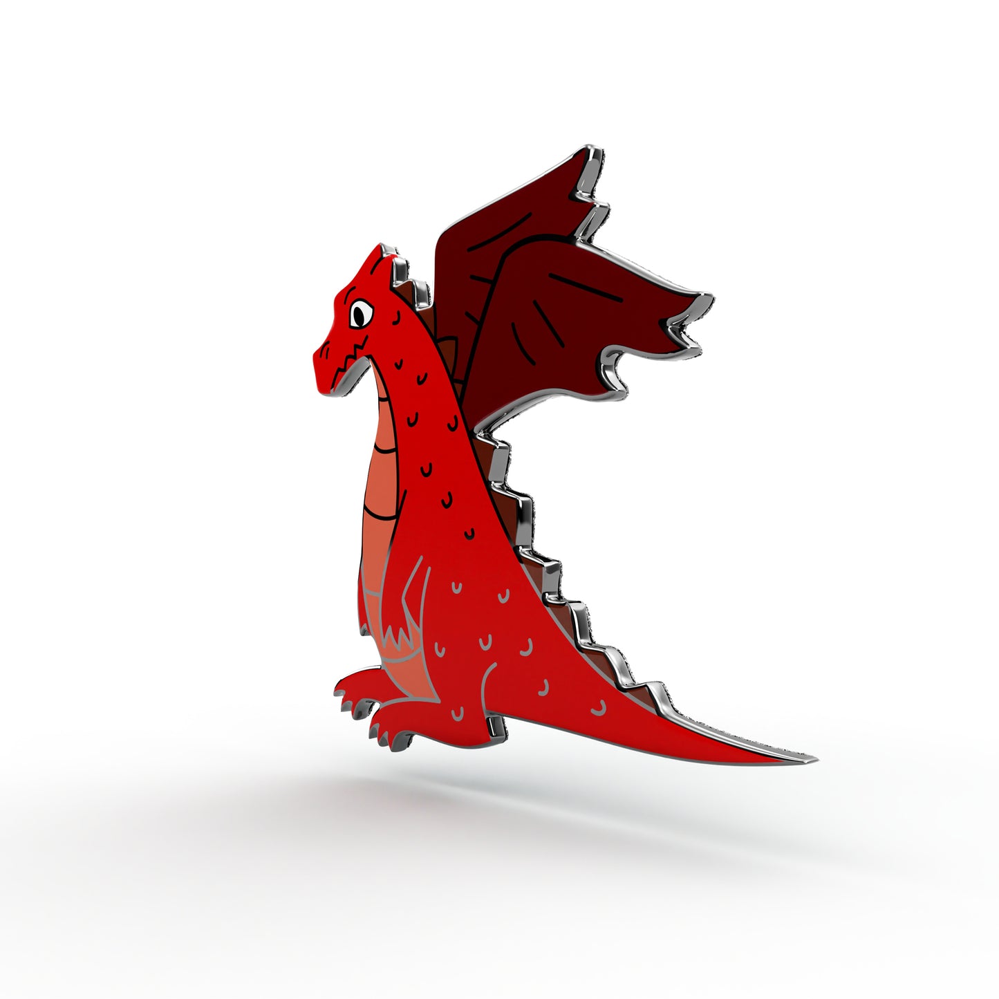 Dragon Roșu - o broșă pentru un iubitor de dragoni