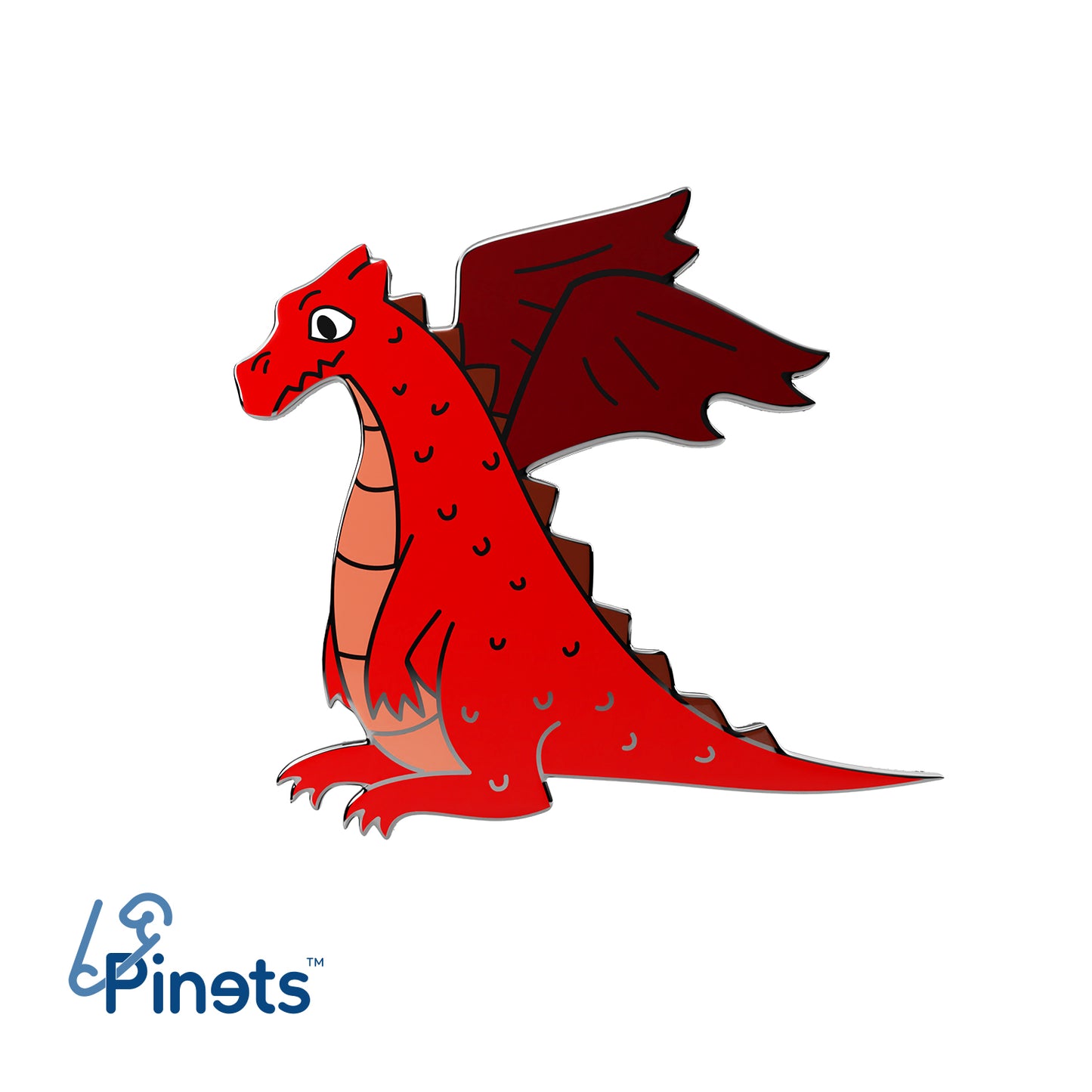 Dragon Roșu - o broșă pentru un iubitor de dragoni