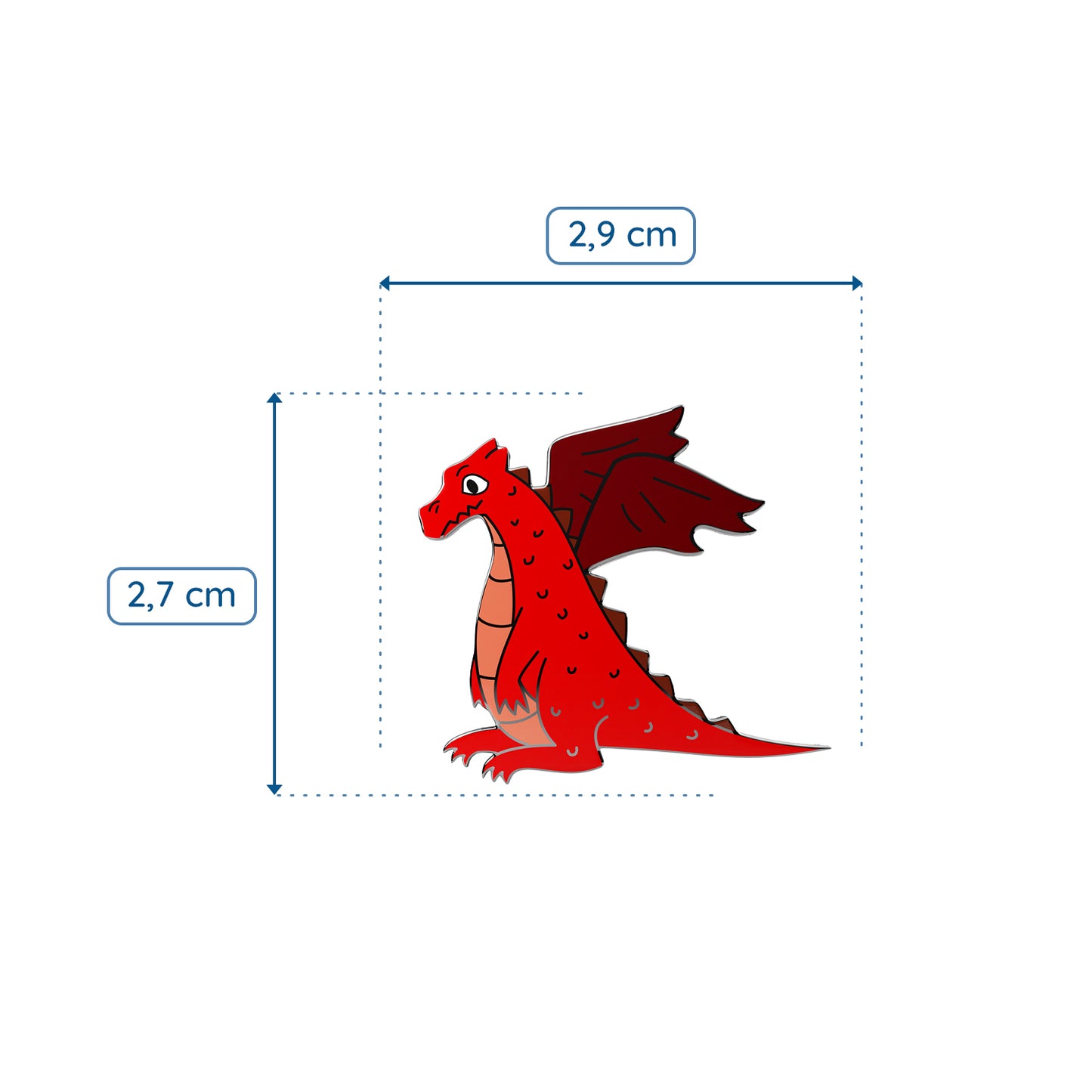 Dragon Roșu - o broșă pentru un iubitor de dragoni