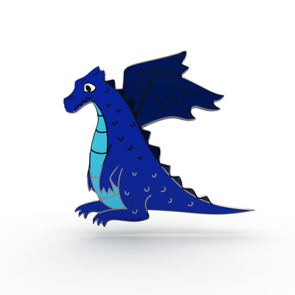 Dragon albastru - insignă pentru copil
