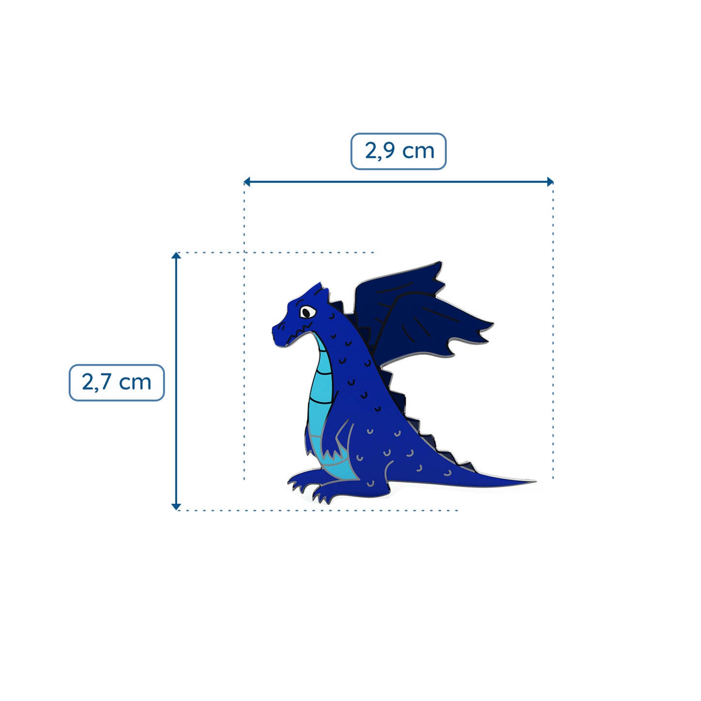 Dragon albastru - insignă pentru copil