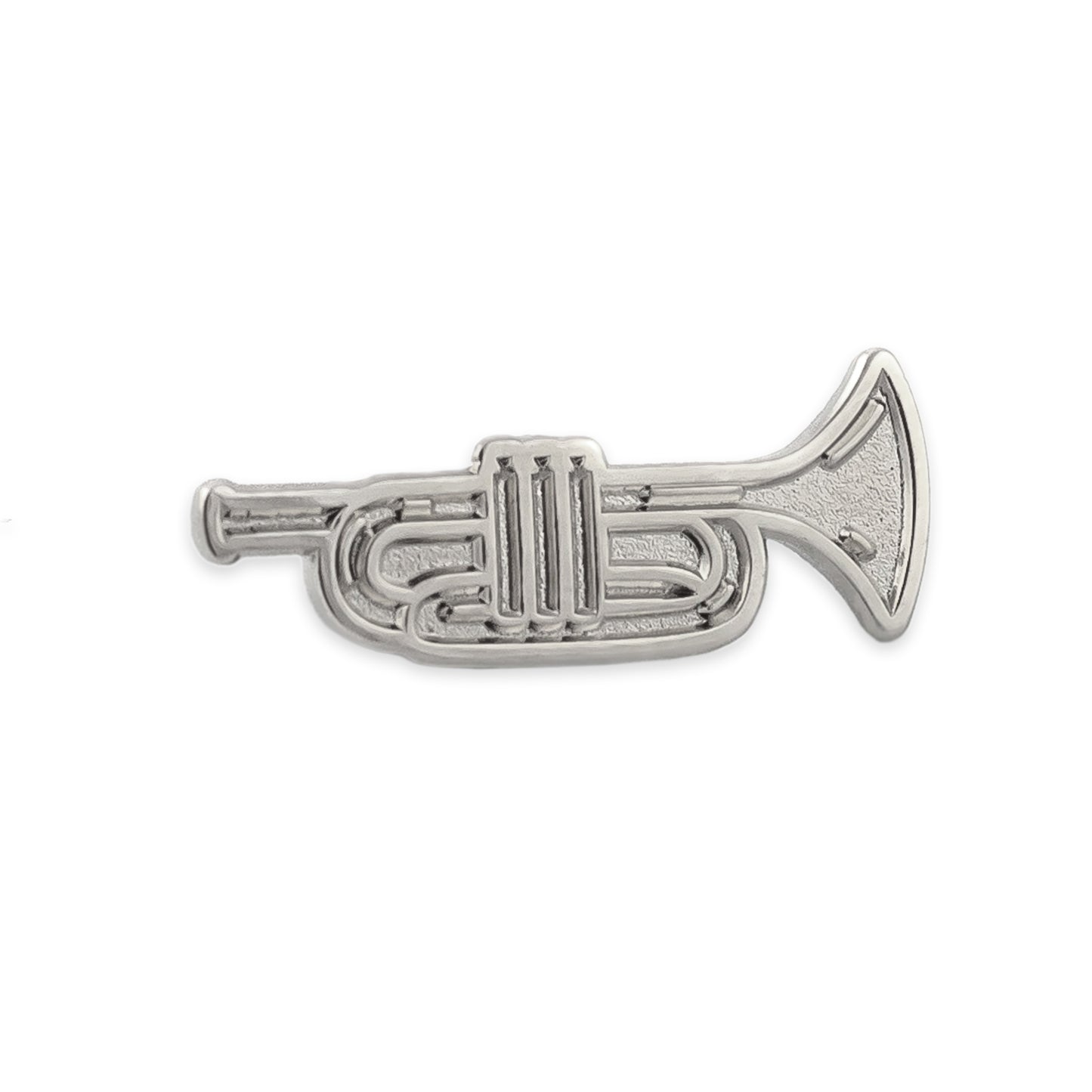 Trompetă de argint - broșă de instrument muzical
