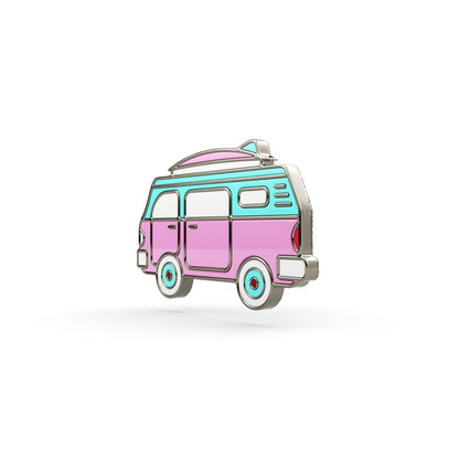 Rulotă roz - o broșă pentru o excursie de vacanță