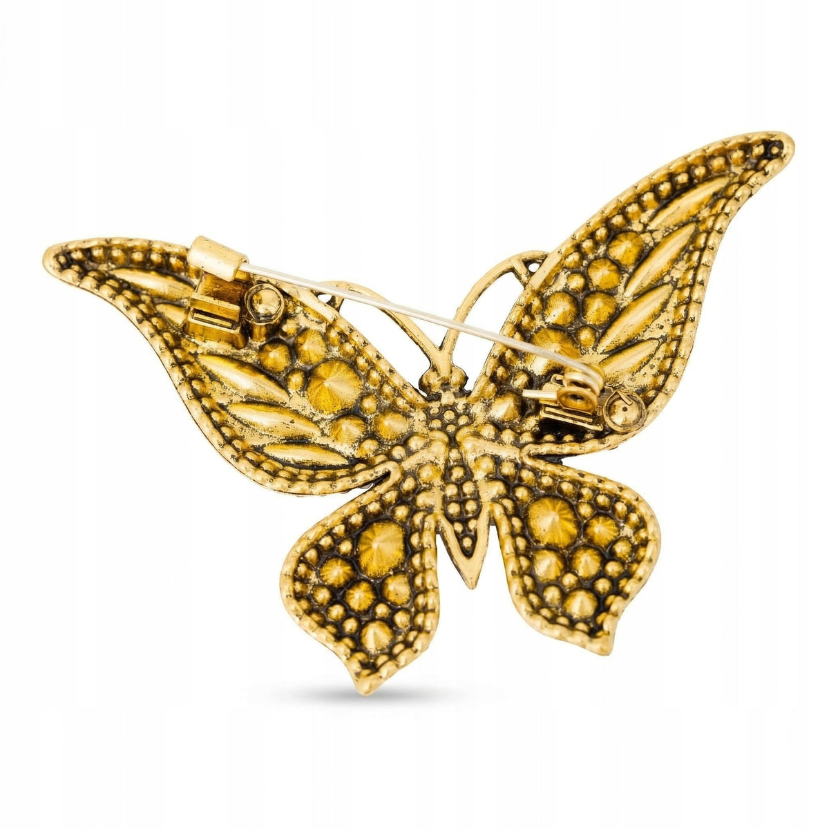 Broszka Motyl Elegancka Kolorowa z Kryształkami Duża Biżuteria Pinets
