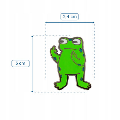 Broască rea care dă degetele mijlocii - Pin cool