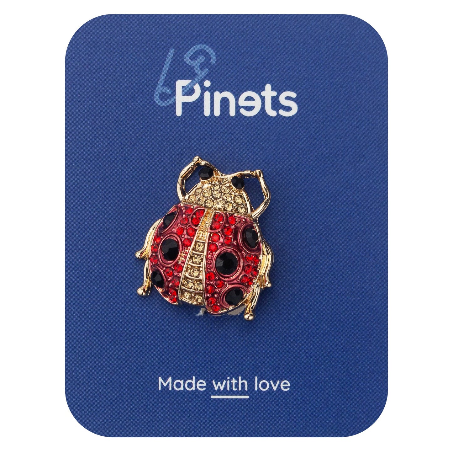 Broșă insectă buburuză