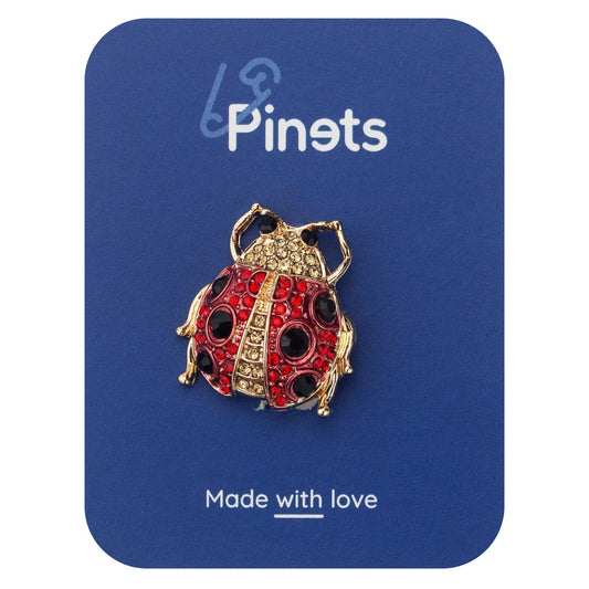 Broșă insectă buburuză