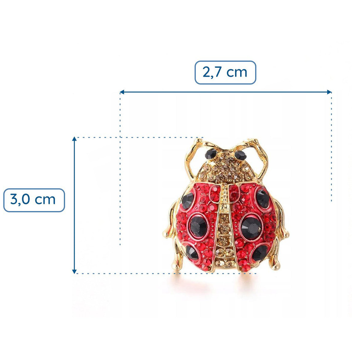 Broșă insectă buburuză