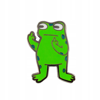 Broască rea care dă degetele mijlocii - Pin cool