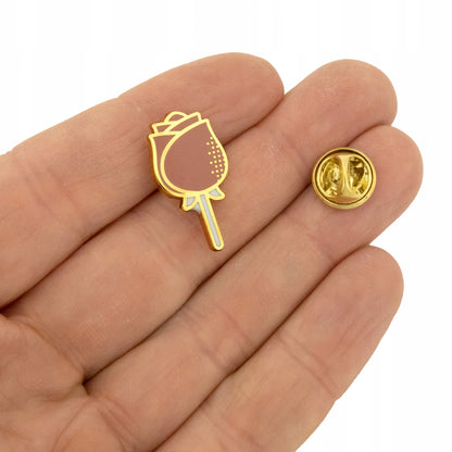 Insignă de nuntă - trandafir roz - cadou de nuntă