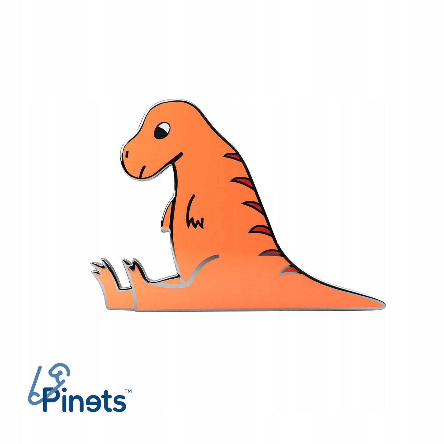 Dinozaur portocaliu - Un insign drăguț pentru un copil