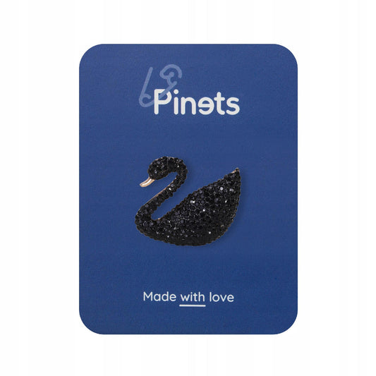 Broșă Black Swan cu zirconiu cubic