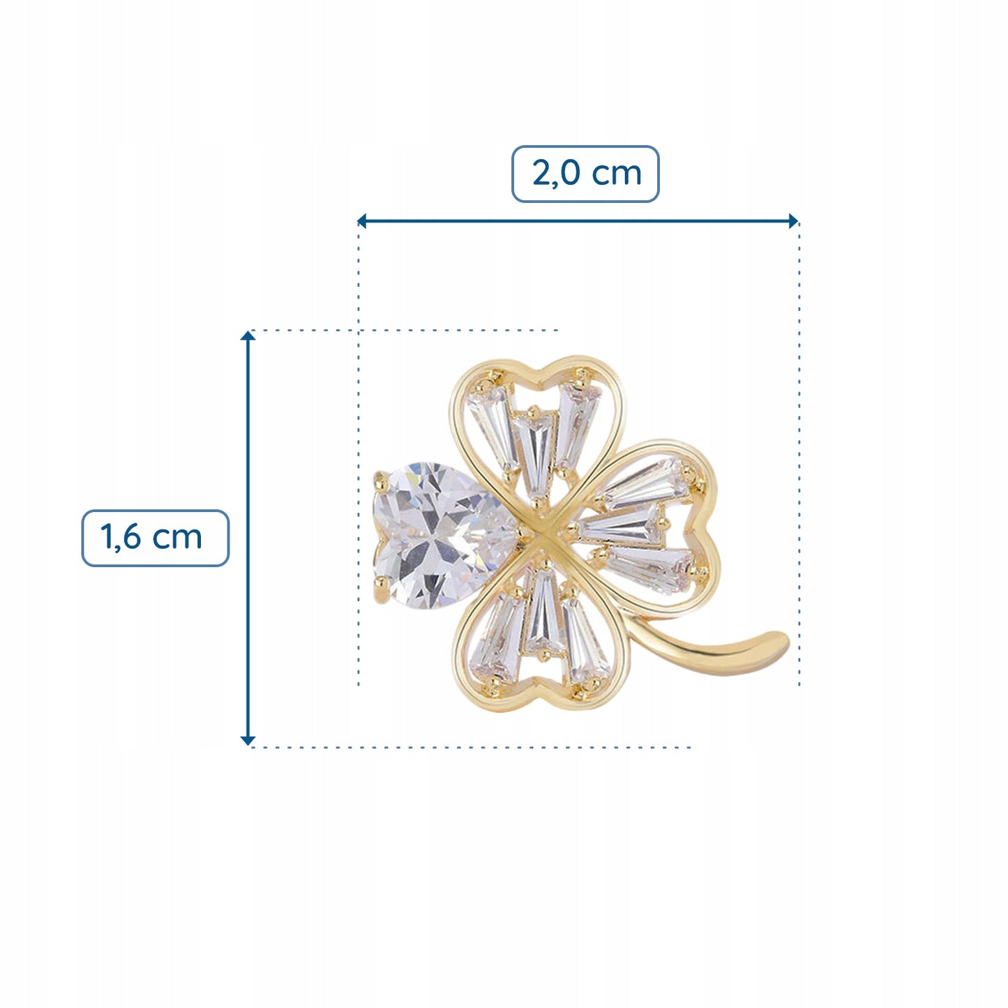 Trifoi placat cu aur - un ac norocos