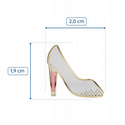 Broșă de nuntă - papuc alb - cadou de nuntă