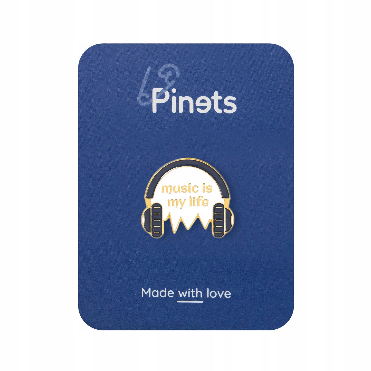 Muzica este viața mea - o insignă pentru un iubitor de muzică