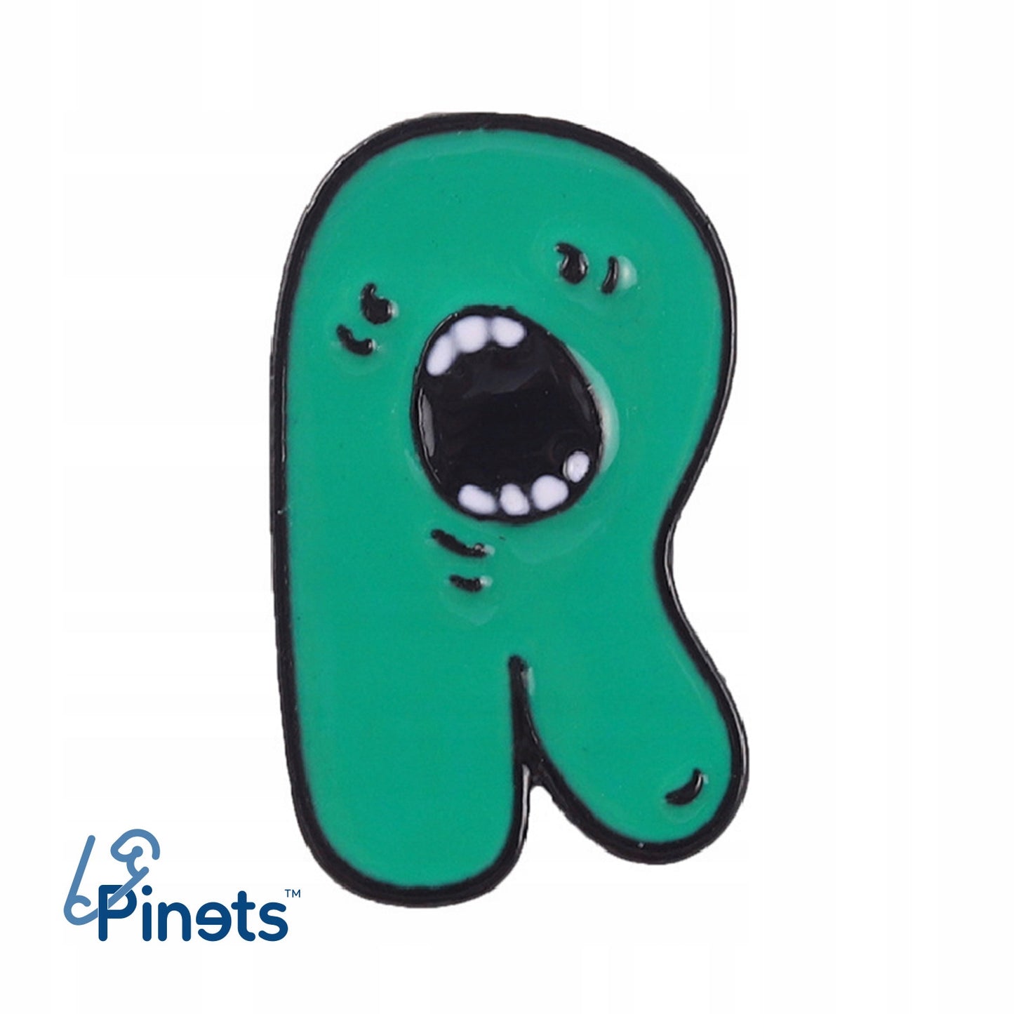 Litera R cu gura deschisă - ac verde