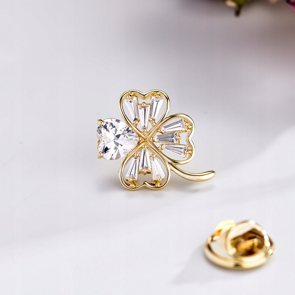 Trifoi placat cu aur - un ac norocos