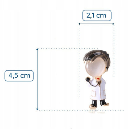 Doctor cu broșă stetoscop