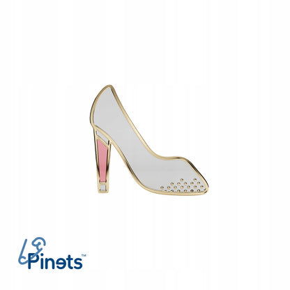 Broșă de nuntă - papuc alb - cadou de nuntă