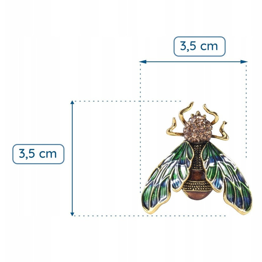 Broșă cu papion și zirconii