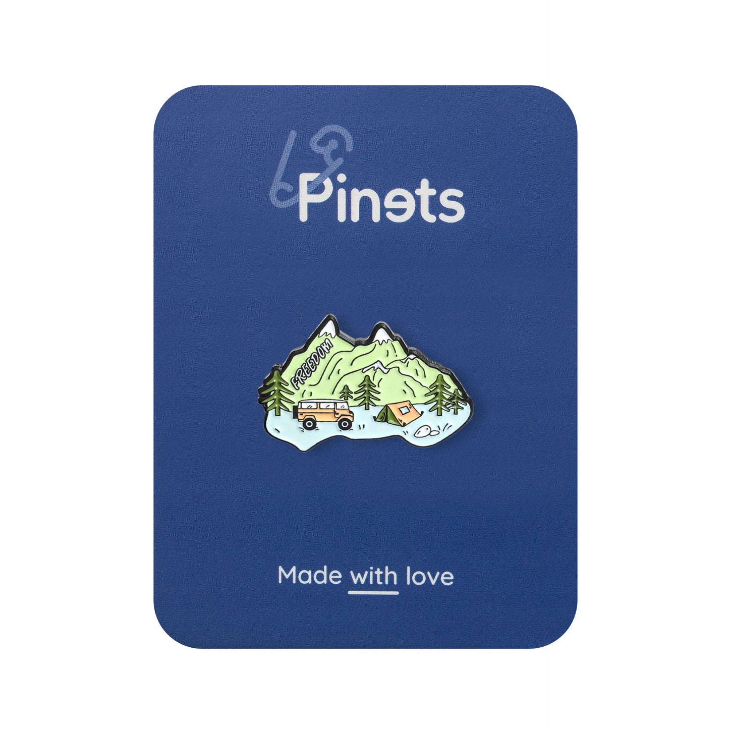 Vedere la munte cu broșă de rulotă