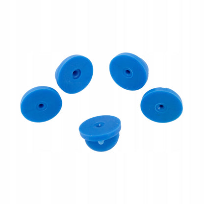 Încuietoare albastră din cauciuc pentru insignă - set de 5