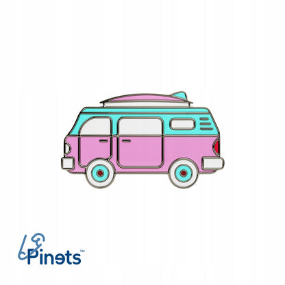 Rulotă roz - o broșă pentru o excursie de vacanță