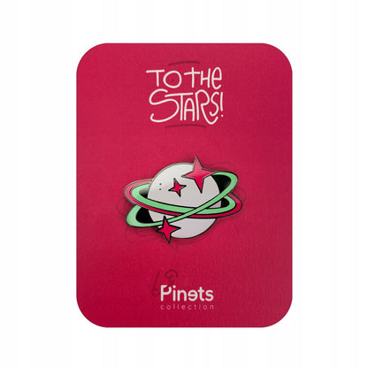 Planetă cu stele - insignă de colecție