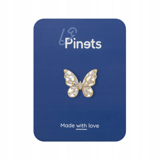 Fluture mic - broșă placată cu aur de 14K