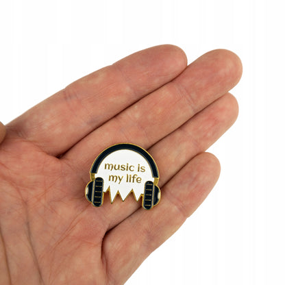 Muzica este viața mea - o insignă pentru un iubitor de muzică