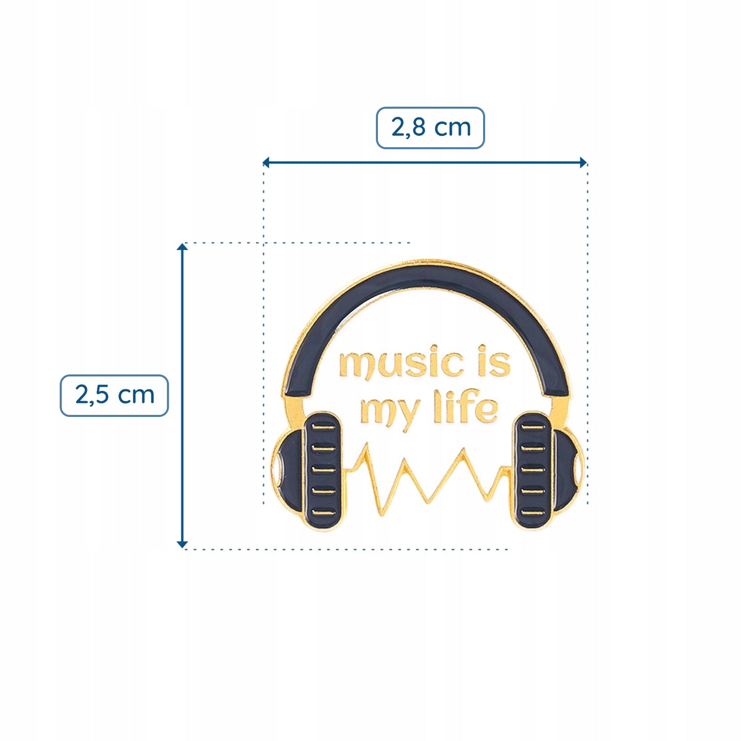 Muzica este viața mea - o insignă pentru un iubitor de muzică