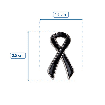 Panglică de doliu neagră și argintie - o insignă pentru o înmormântare sau doliu