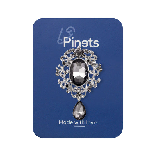 Broșă barocă cu zirconiu cubic