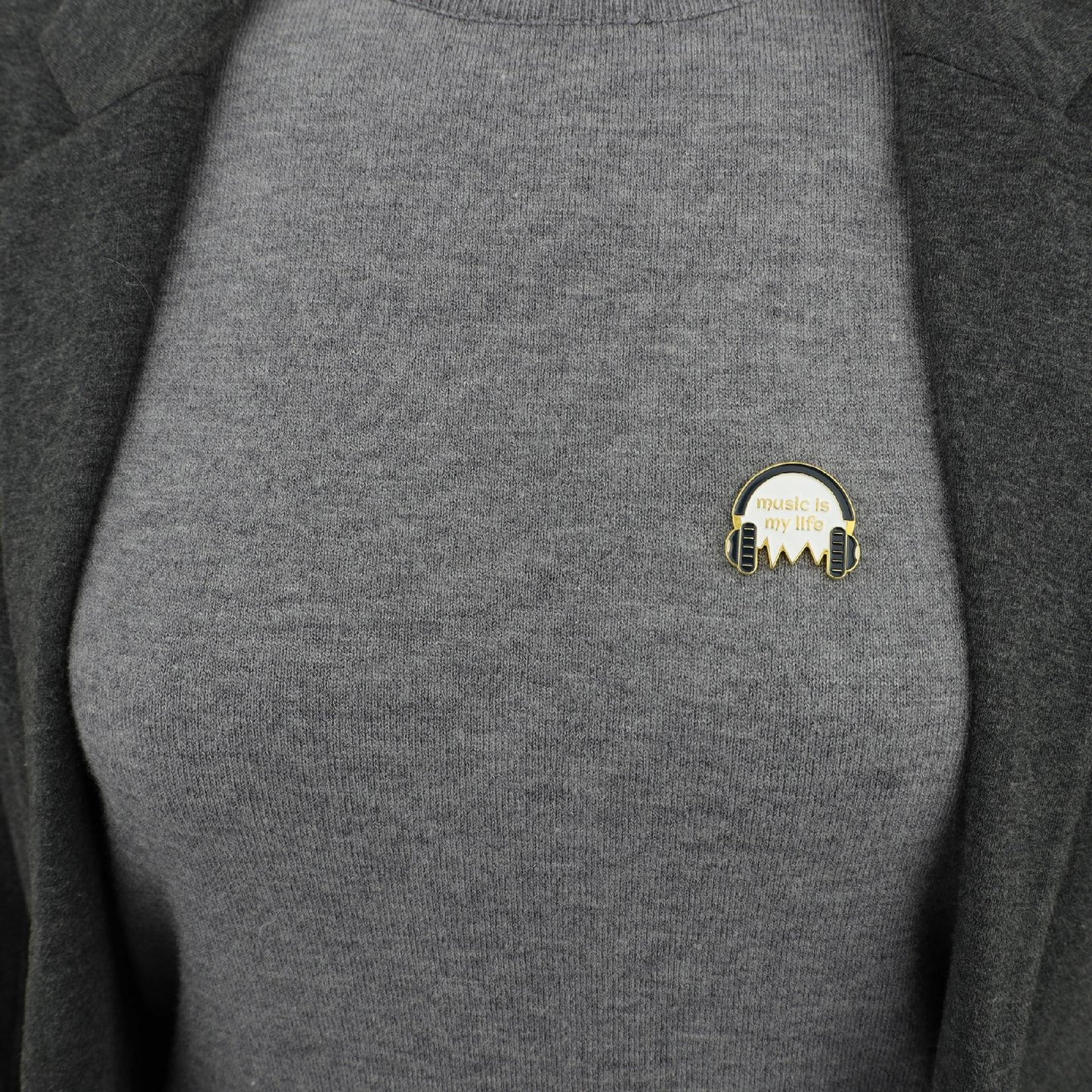 Muzica este viața mea - o insignă pentru un iubitor de muzică