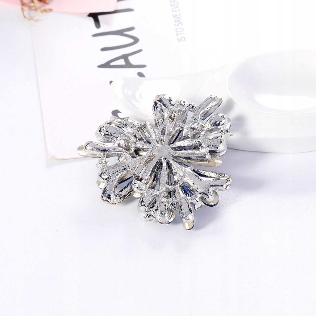 Floare colorată - broșă cu zirconiu cubic