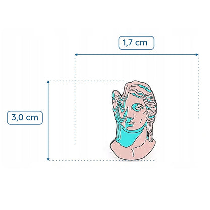 Broșă sculptură bust modernă