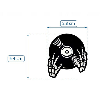 Broșă de vinil cu schelet