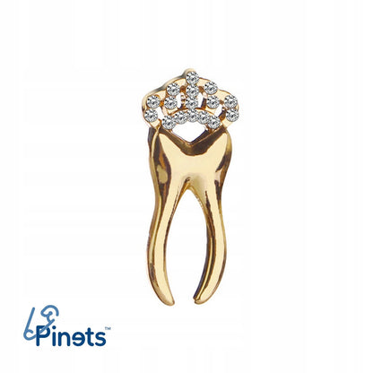 Ząb złoty korona z cyrkoniami - Pinets Polska