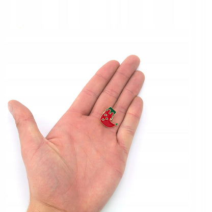 Broșă de șosetă cu elf de Crăciun