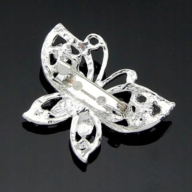 Broșă fluture din argint cu zirconiu cubic